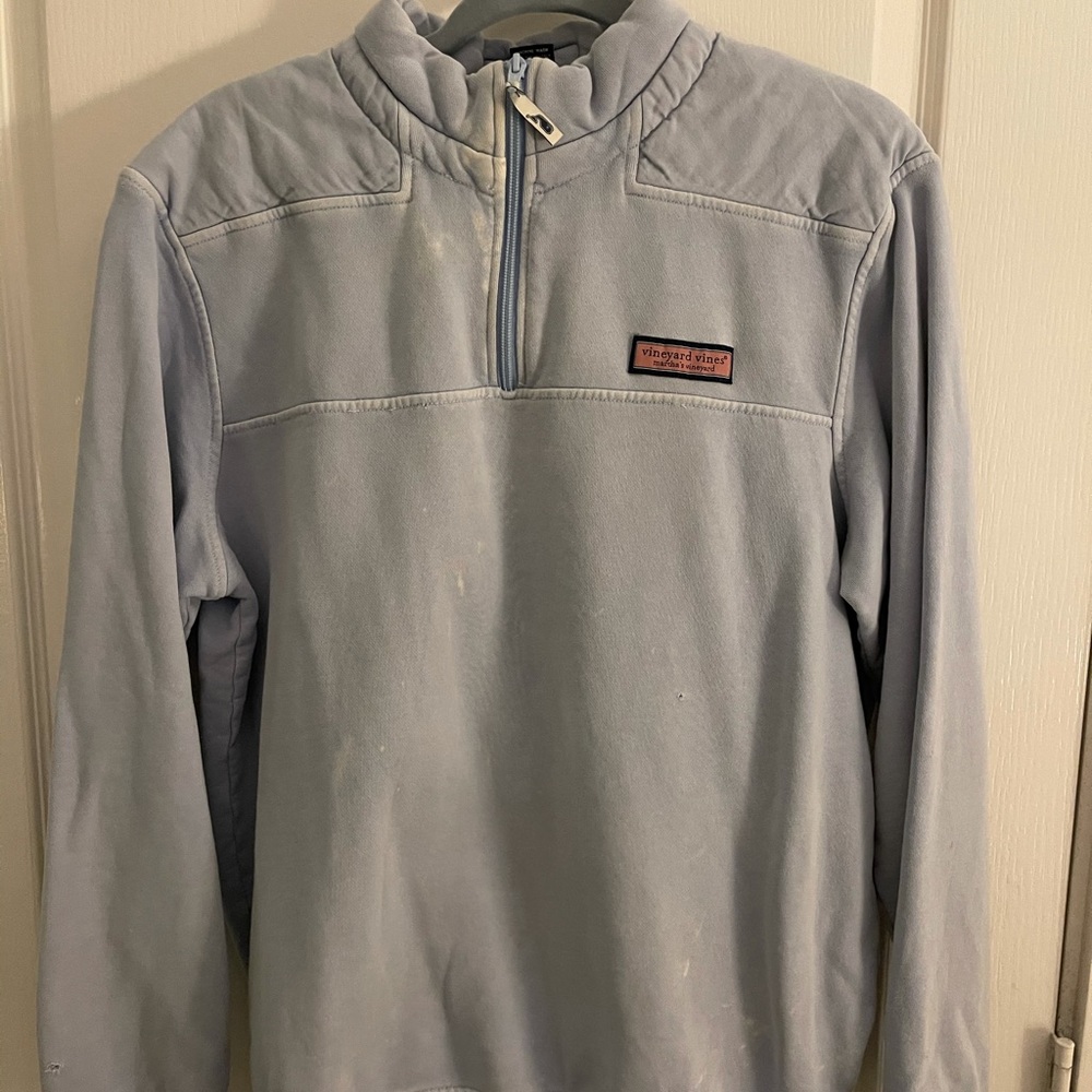 Vineyard vines shepshirt crew neck 1/4 zip blue